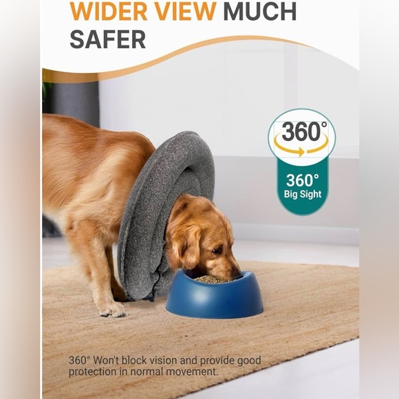 Dog Cone Collar Large Medium Dogs, Soft Inflatable Alternative After Surgery - Picture 3 of 6